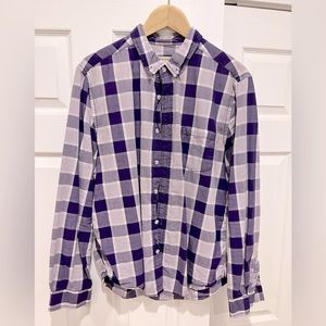 Life After Denim Plaid Button Down, Size Large